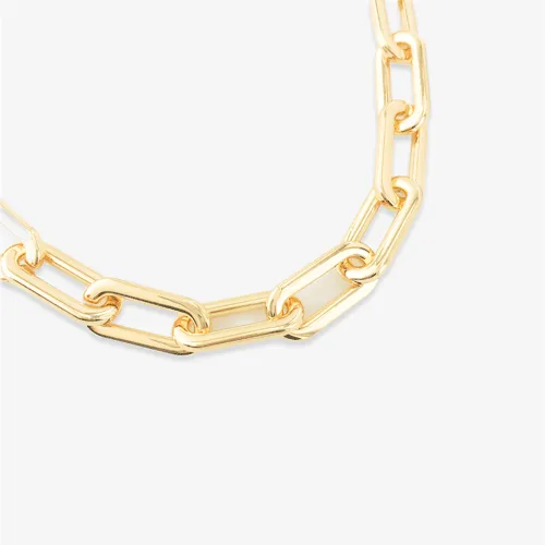 Over Sized Paper Clip Gold Choker