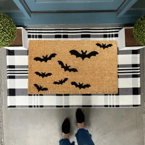 Oversized Bat Halloween Doormat