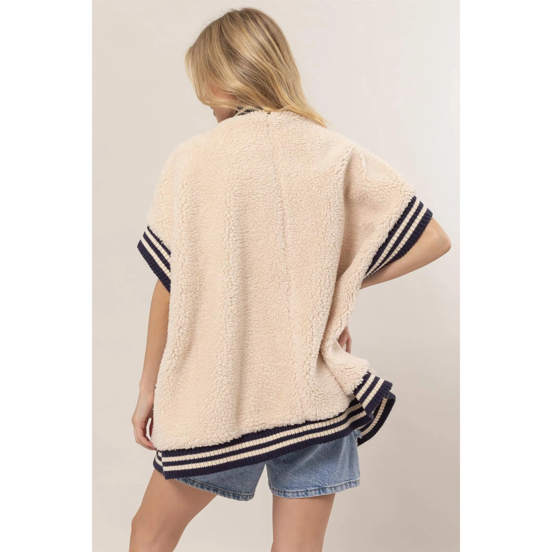 Oversized Teddy Vest