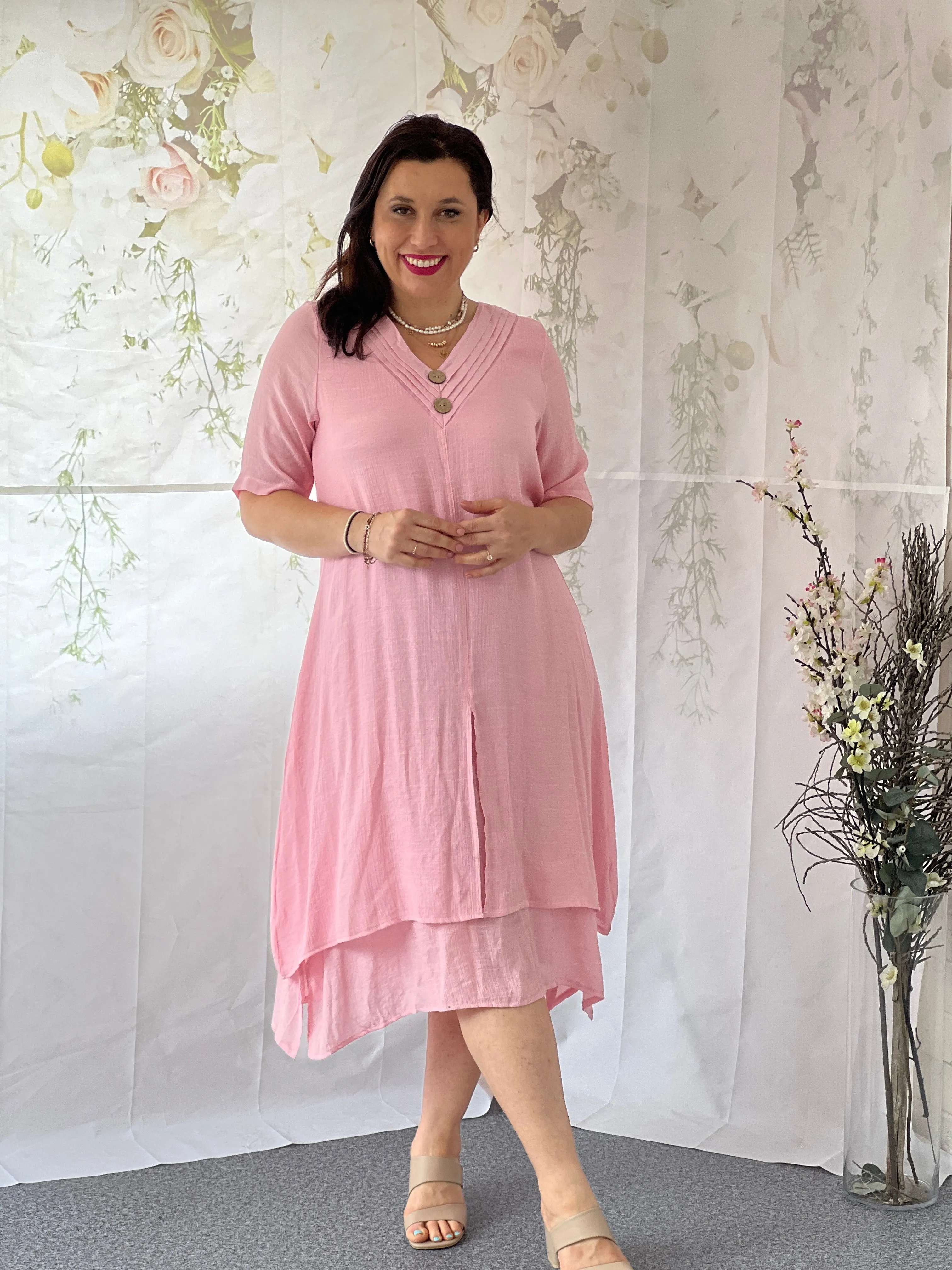 Oxley Pink Layering Dress
