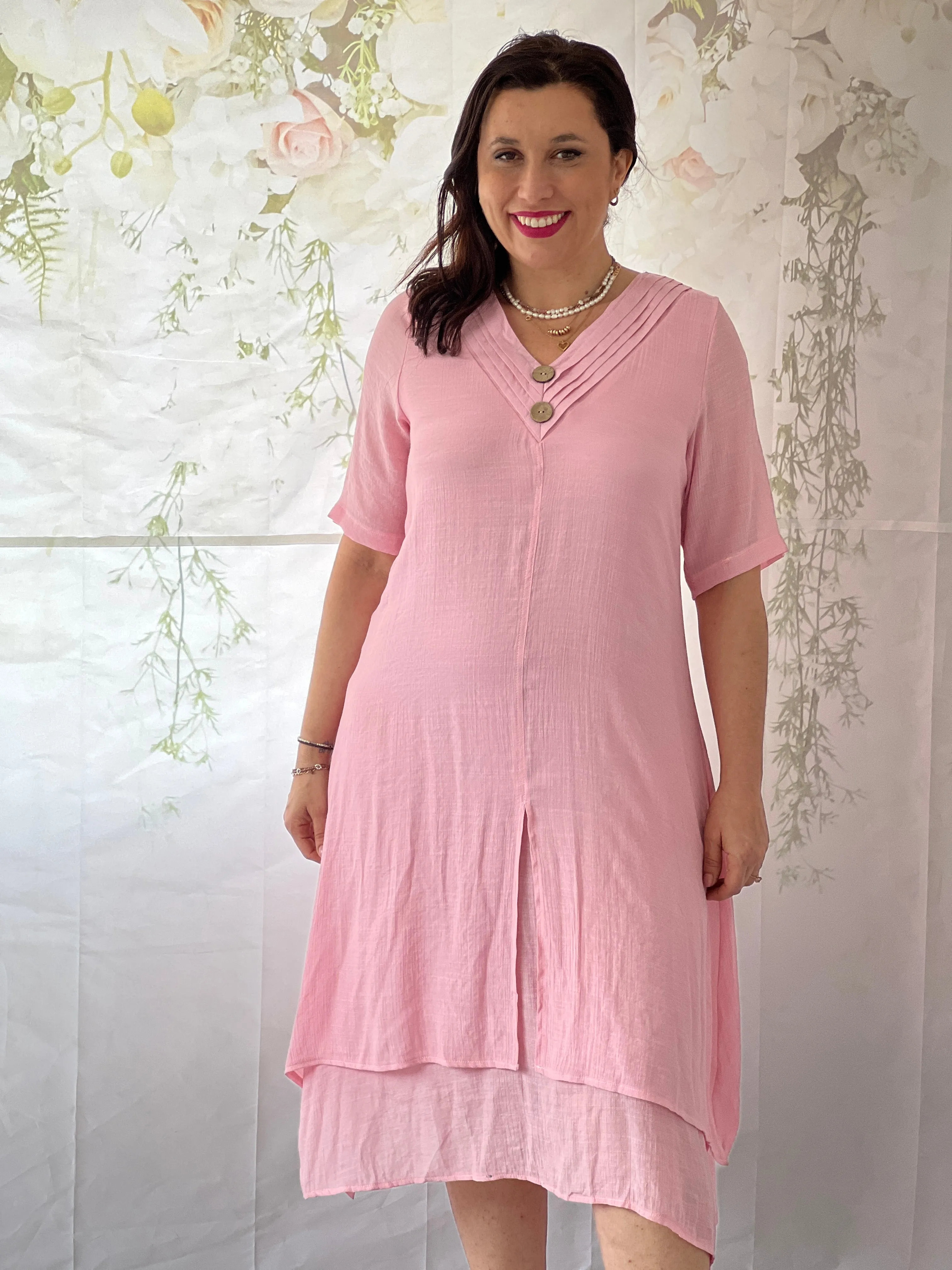Oxley Pink Layering Dress
