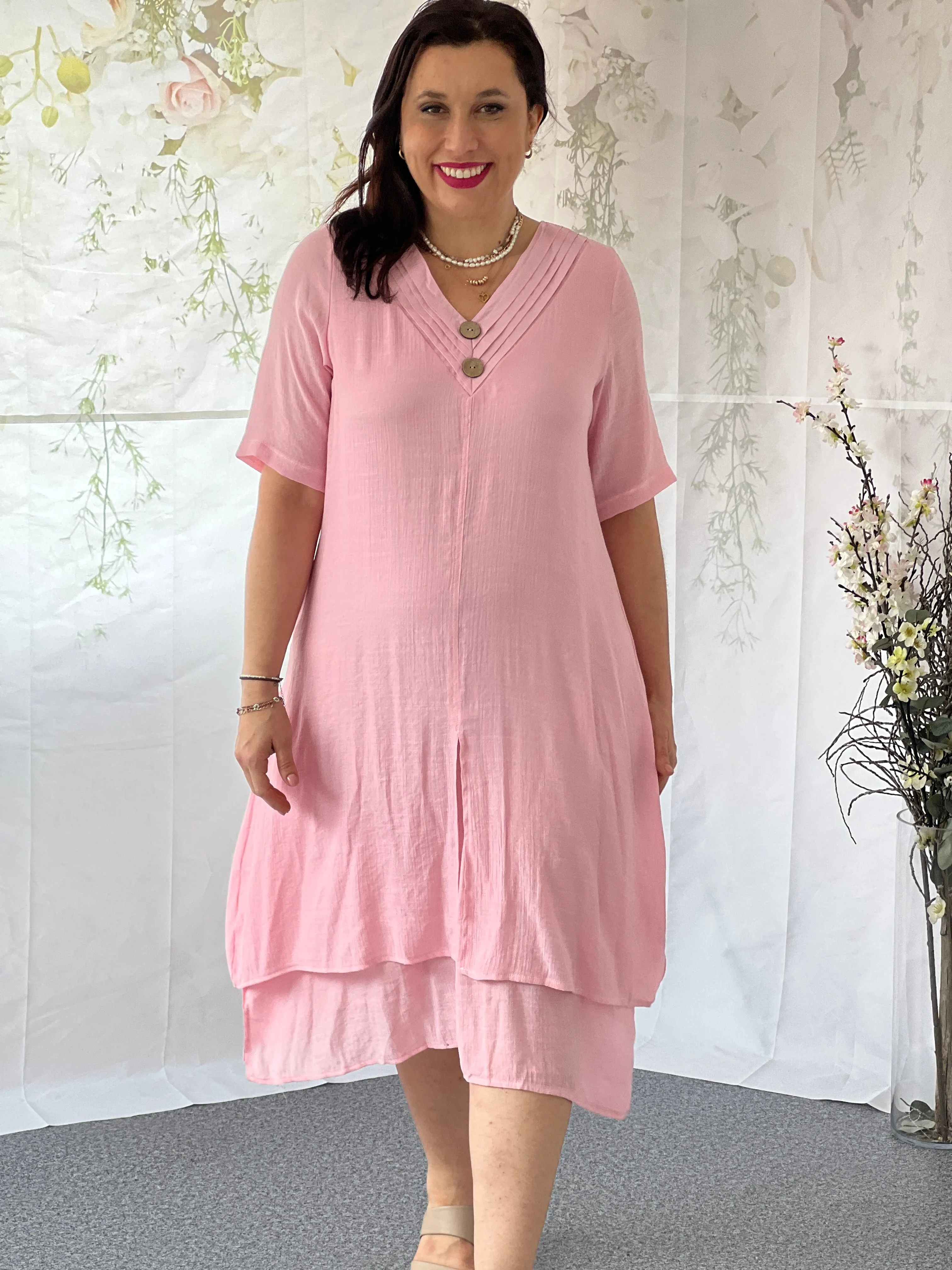 Oxley Pink Layering Dress