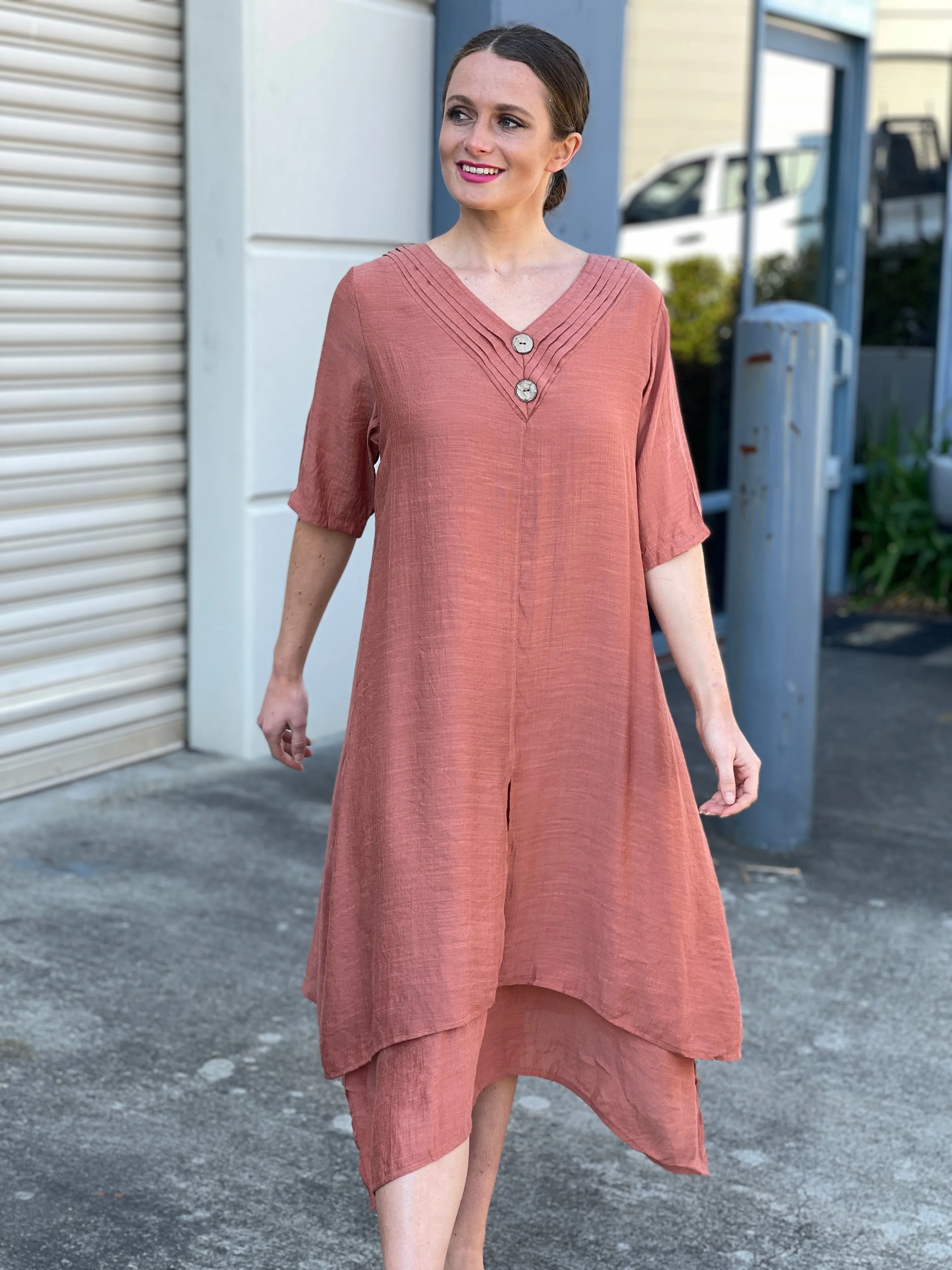 Oxley Rust Layering Dress
