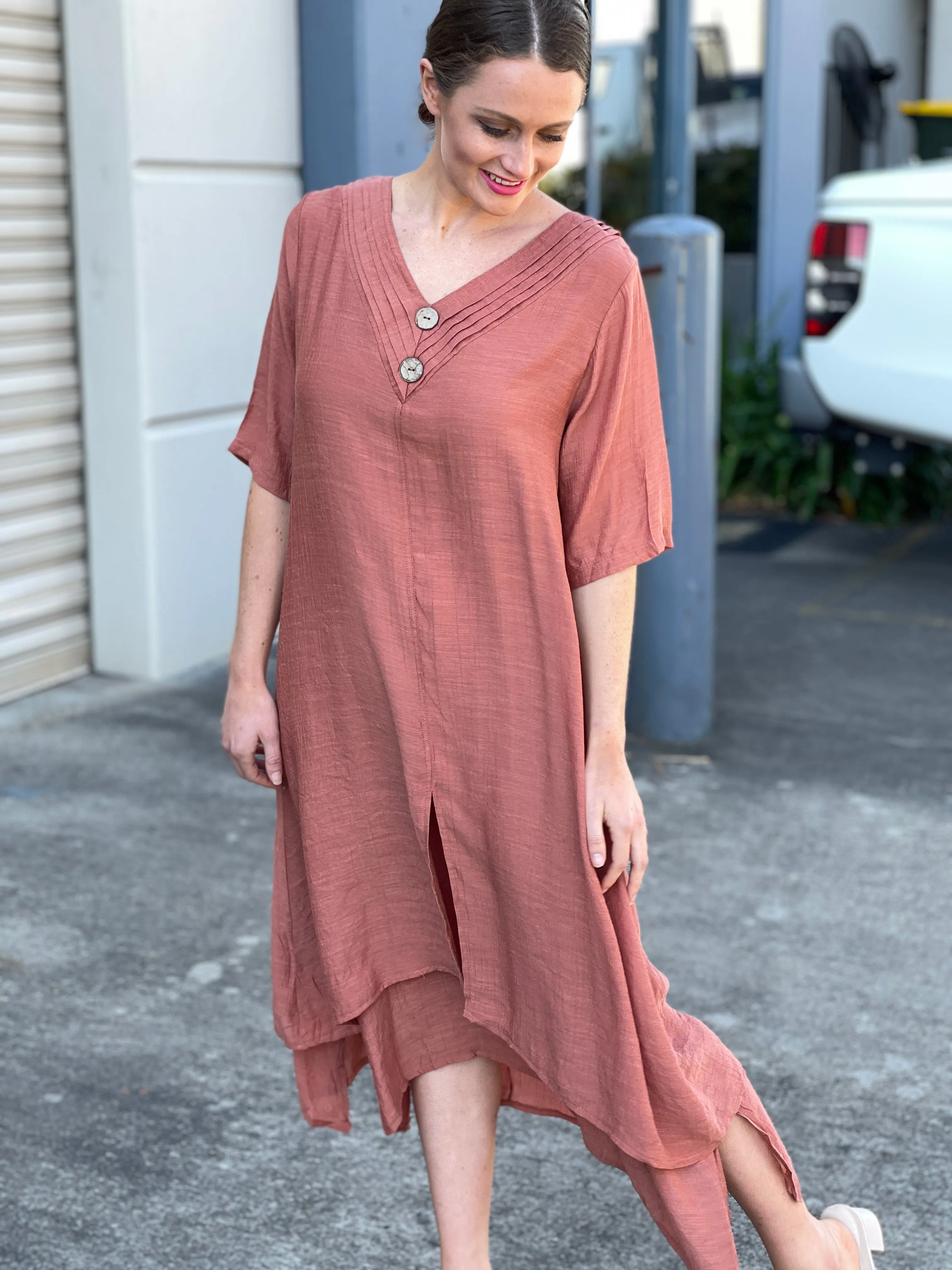 Oxley Rust Layering Dress
