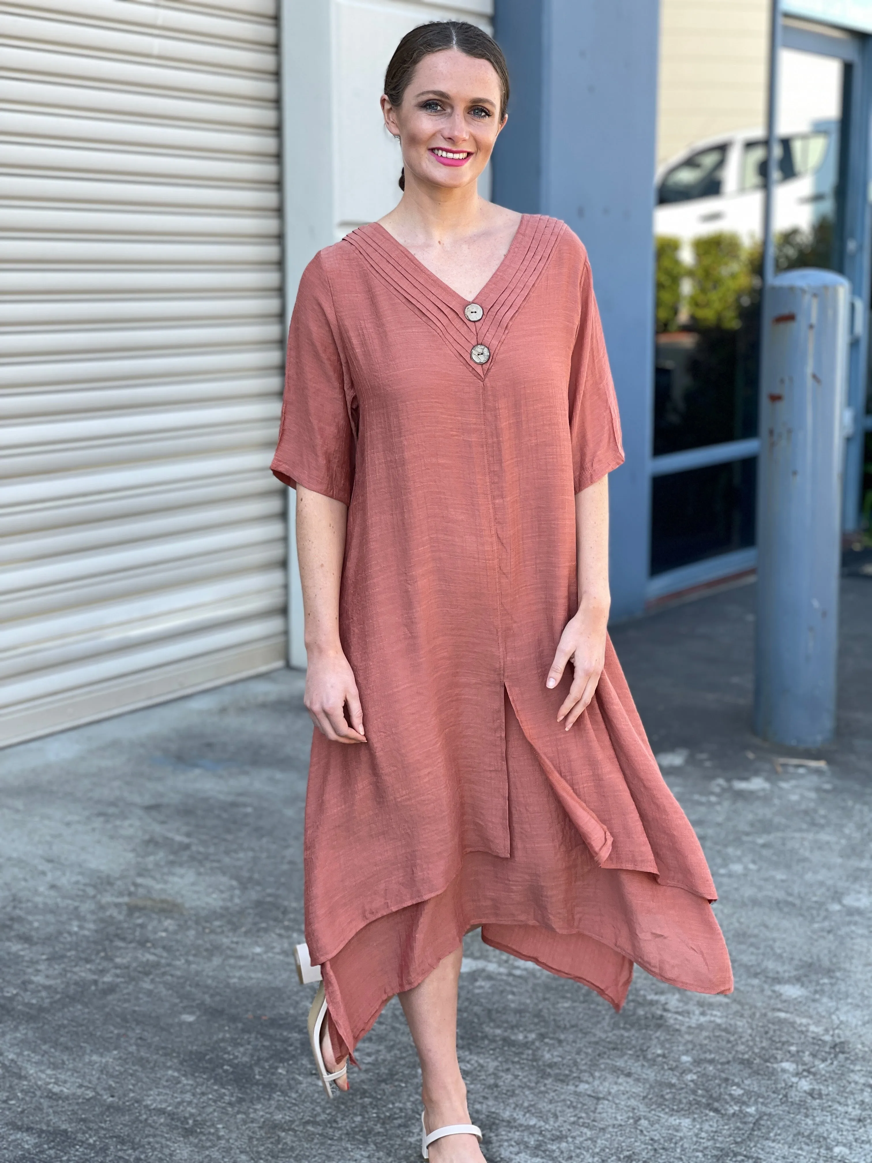 Oxley Rust Layering Dress