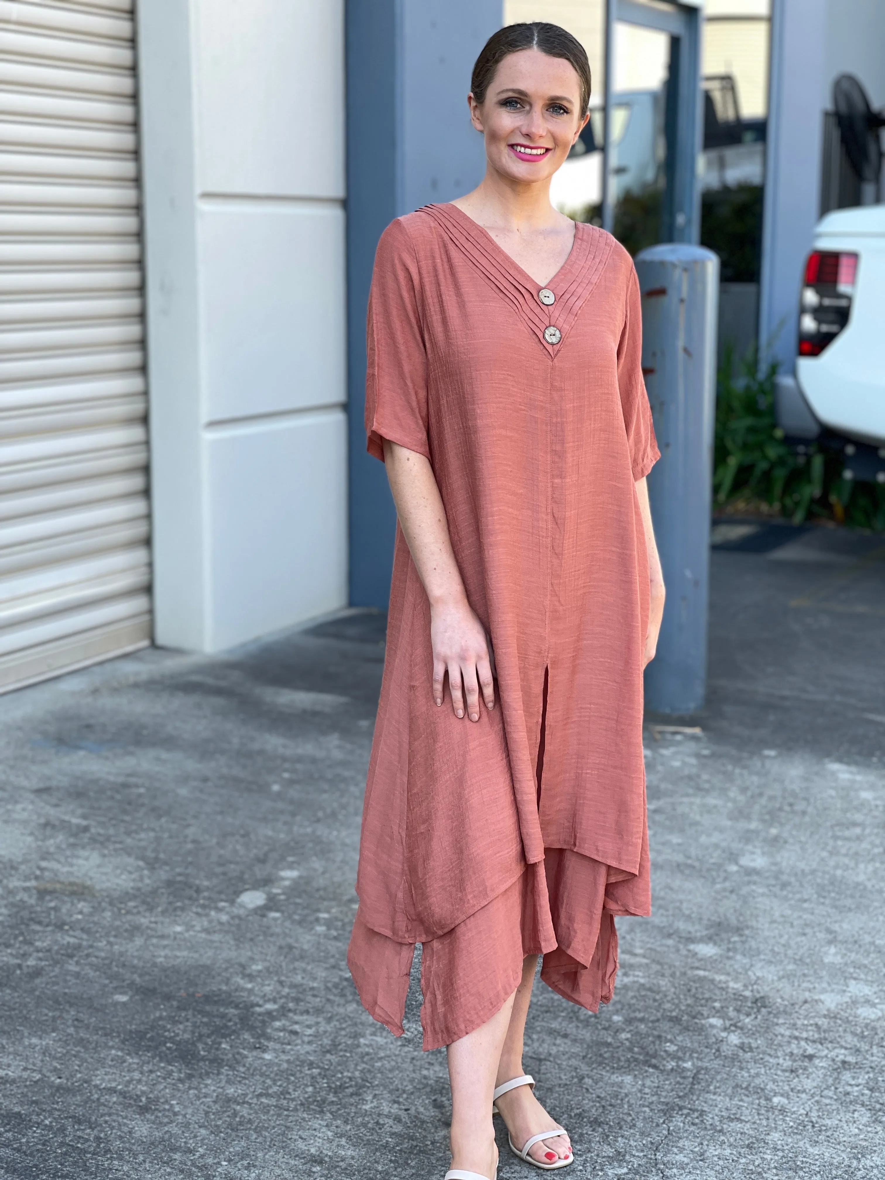 Oxley Rust Layering Dress