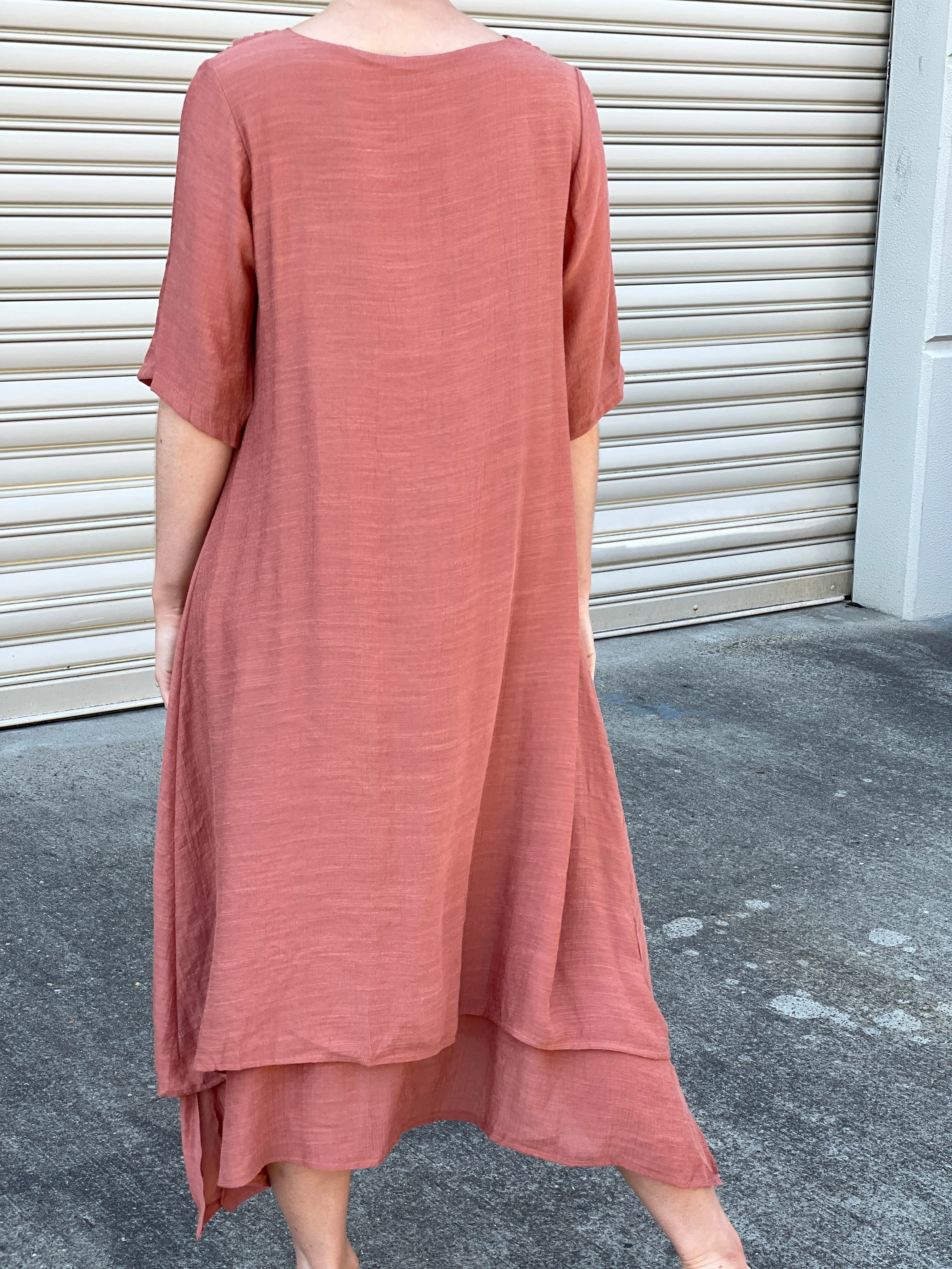 Oxley Rust Layering Dress
