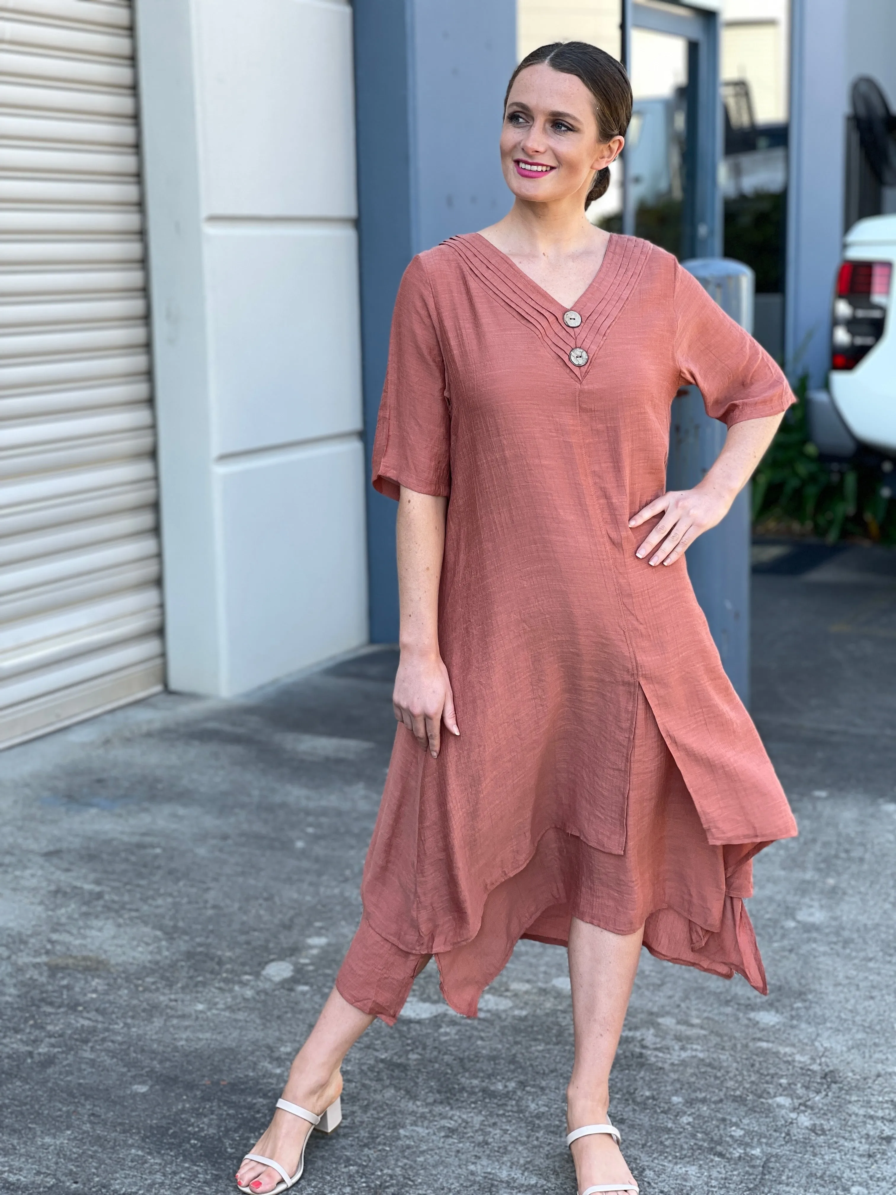 Oxley Rust Layering Dress