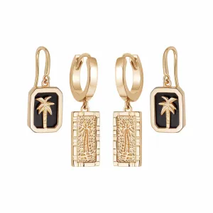 Palm Drop Earring Layering Set