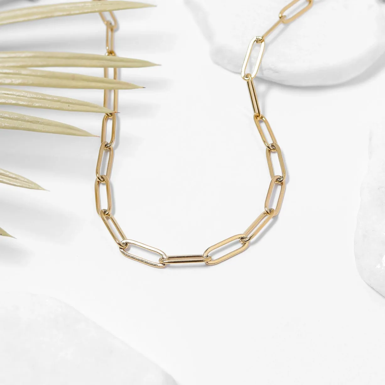 Paperclip Chain Layering Necklace