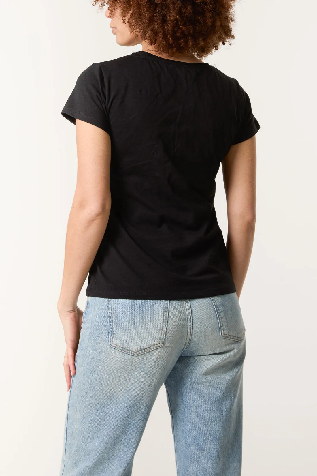 Paris Black T Shirt lemon motif
