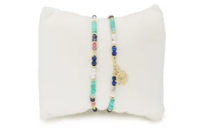 Pastel 2 Layer Gemstone Bracelet Stack