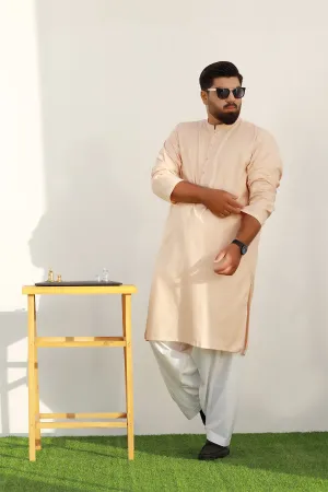 Peach Embroidered Kurta (Plus Size) - P22 - MK0002P