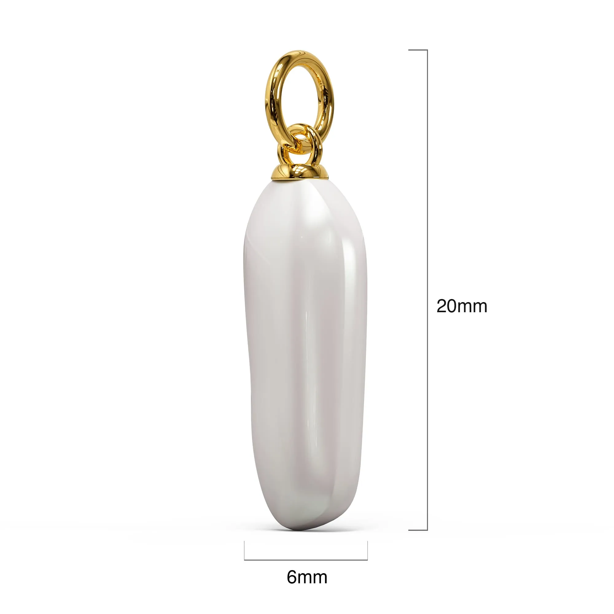 Pearl Trio Gold Clasp Charm Necklace