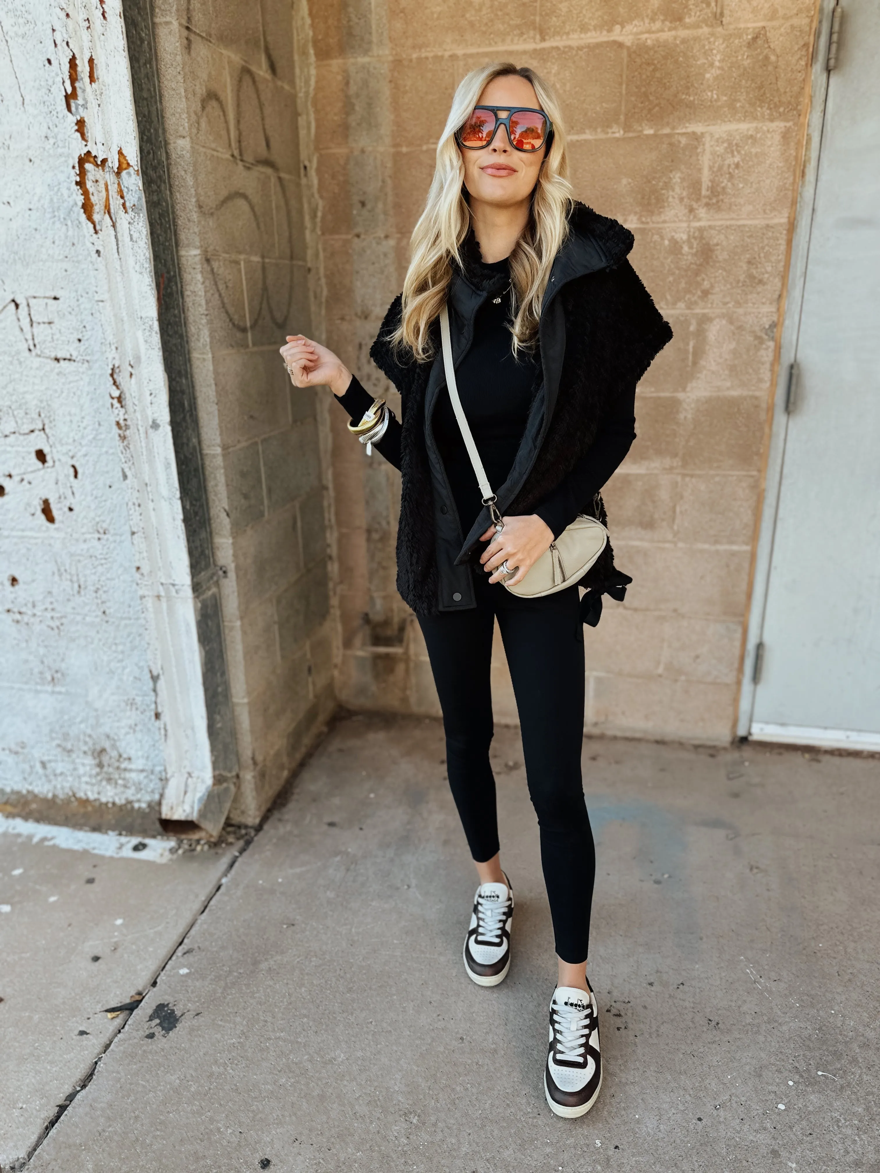 Perfect White Tee | Lauryn- Black - Mock Neck Long Sleeve