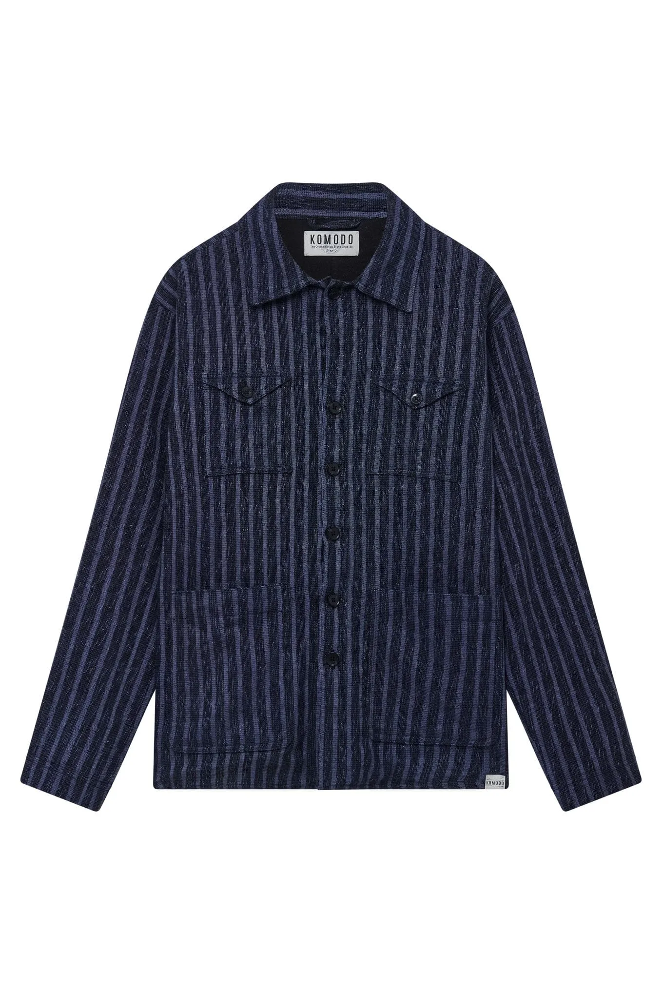 Piet Men's Handwoven Cotton Jacket | Blue