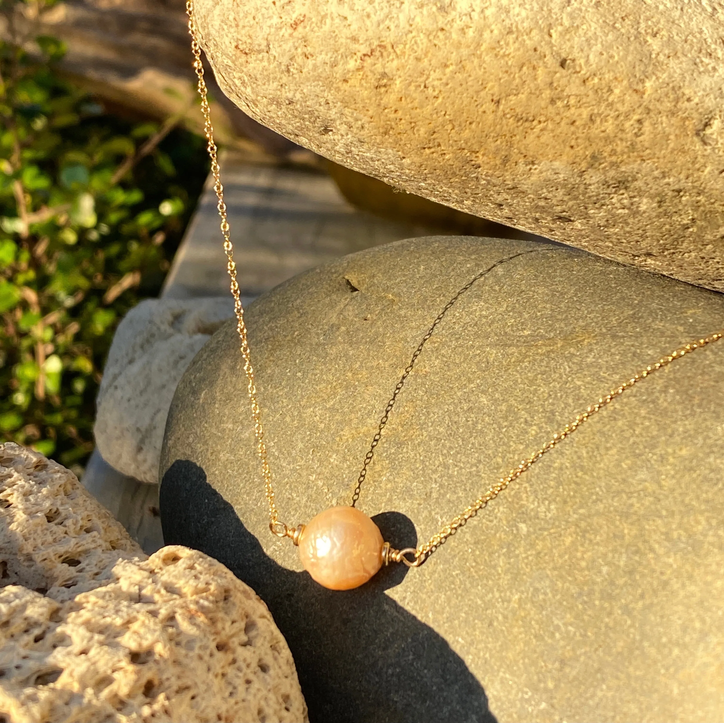 Pink Edison Pearl Layering Necklace