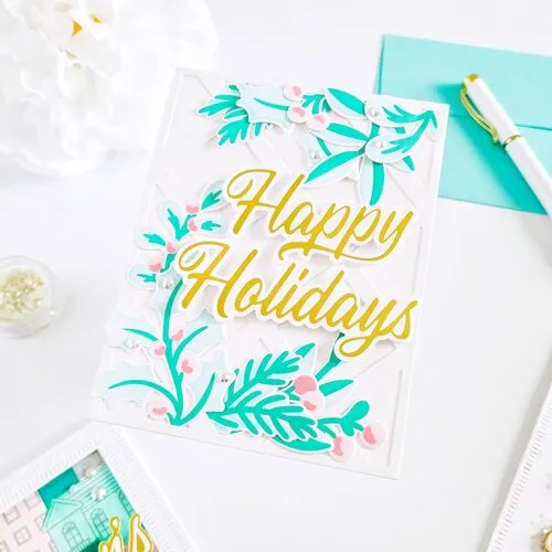 Pinkfresh Studio Die - Festive Leaves Background*