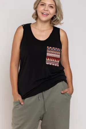 Plus Relaxed Fit Sleeveless Top