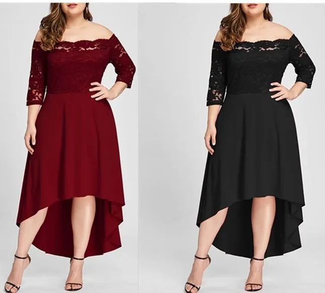 Plus Size Lace Midi Dress