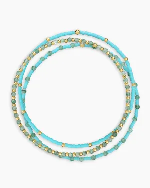 Poppy Gem Bracelet Set