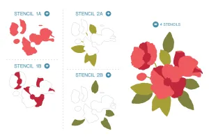 Poppy Posy Layering Stencils - 4 Pack