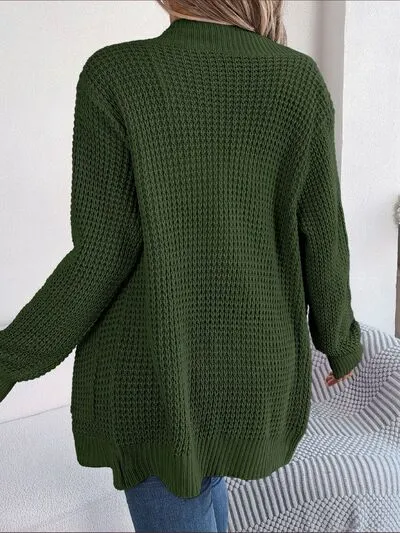 PRE-ORDER: Open Front Long Sleeve Cardigan with Pockets