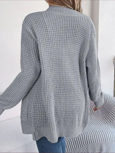 PRE-ORDER: Open Front Long Sleeve Cardigan with Pockets