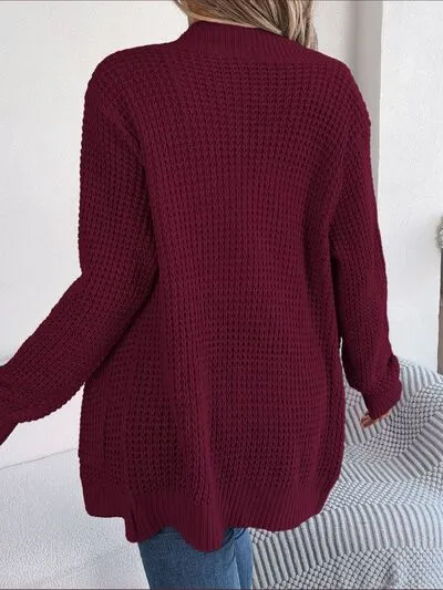 PRE-ORDER: Open Front Long Sleeve Cardigan with Pockets