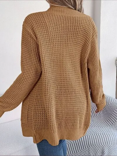 PRE-ORDER: Open Front Long Sleeve Cardigan with Pockets