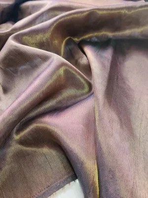 Precut Brown Plain Metallic Tissue Fabric