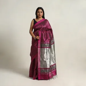 Purple - Festive Desi Tussar Silk Bhagalpuri Handloom Saree 13