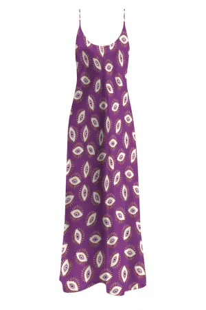 Purple Maxi Slip Dress