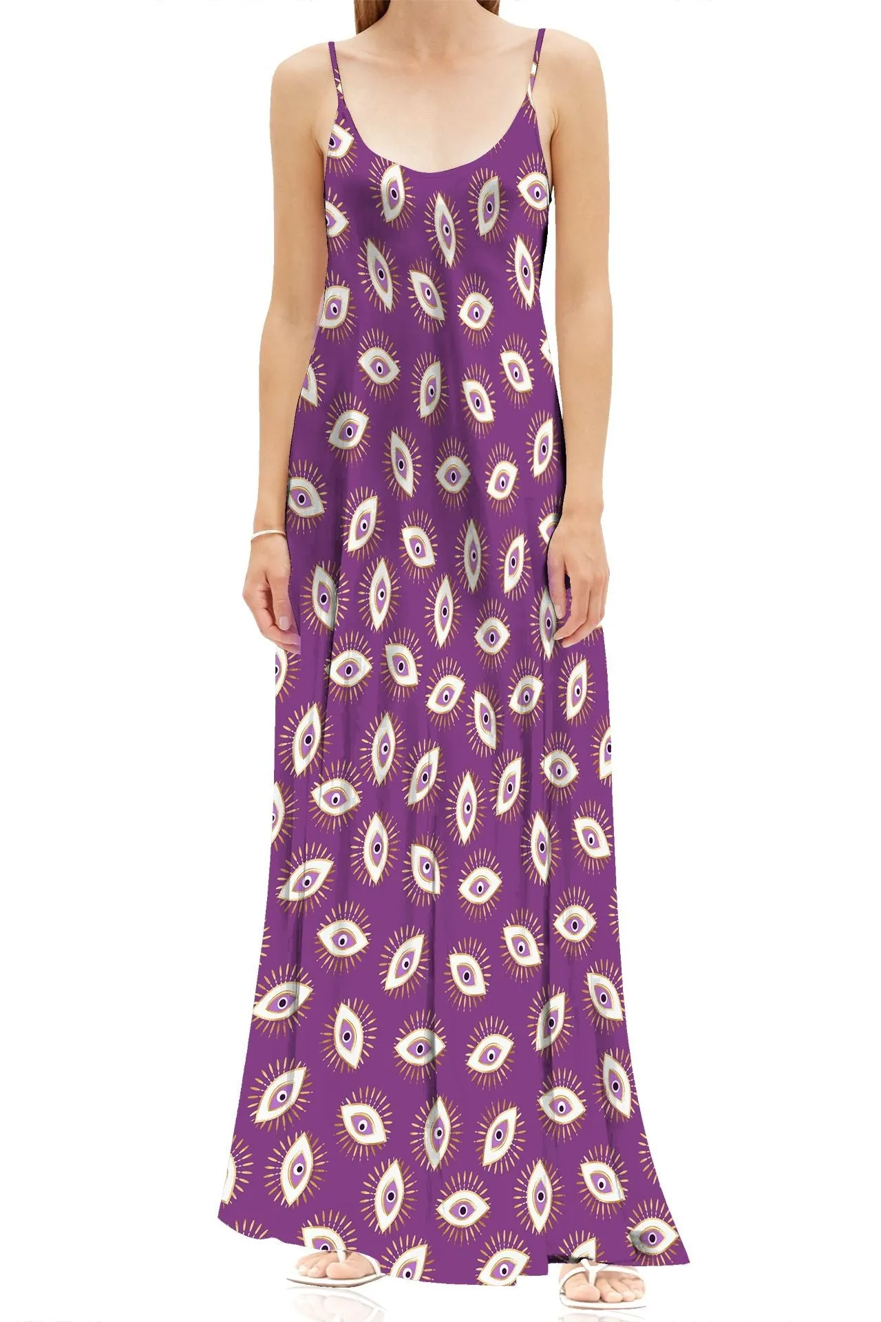 Purple Maxi Slip Dress