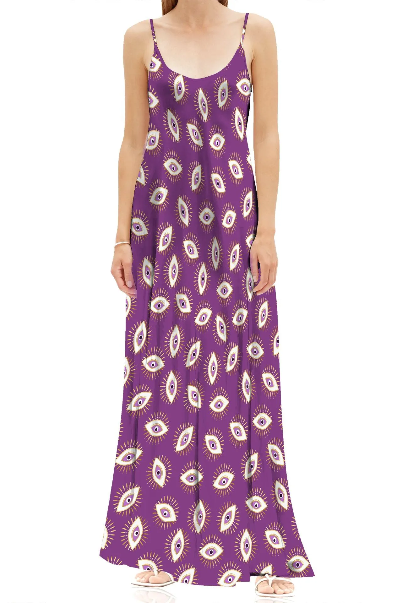 Purple Maxi Slip Dress
