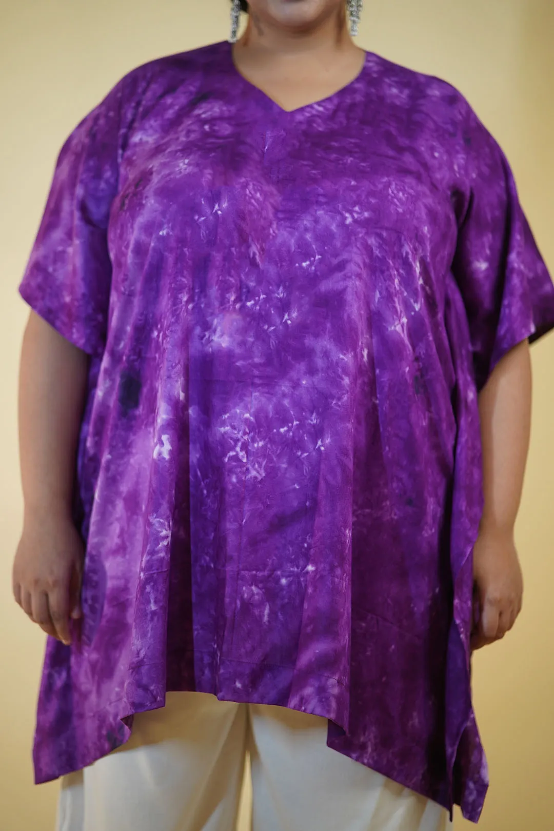 Purple Rayon TieDyeKurta - Amethyst