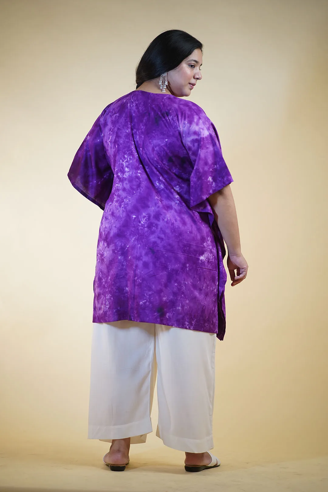 Purple Rayon TieDyeKurta - Amethyst