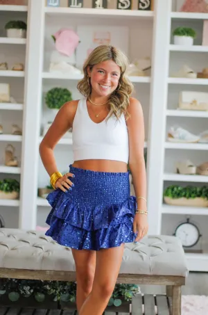 Queen of Sparkles Royal Star Smocked Skort