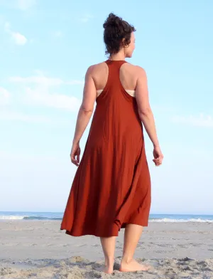 Racerback Tank Wanderer Below Knee Dress