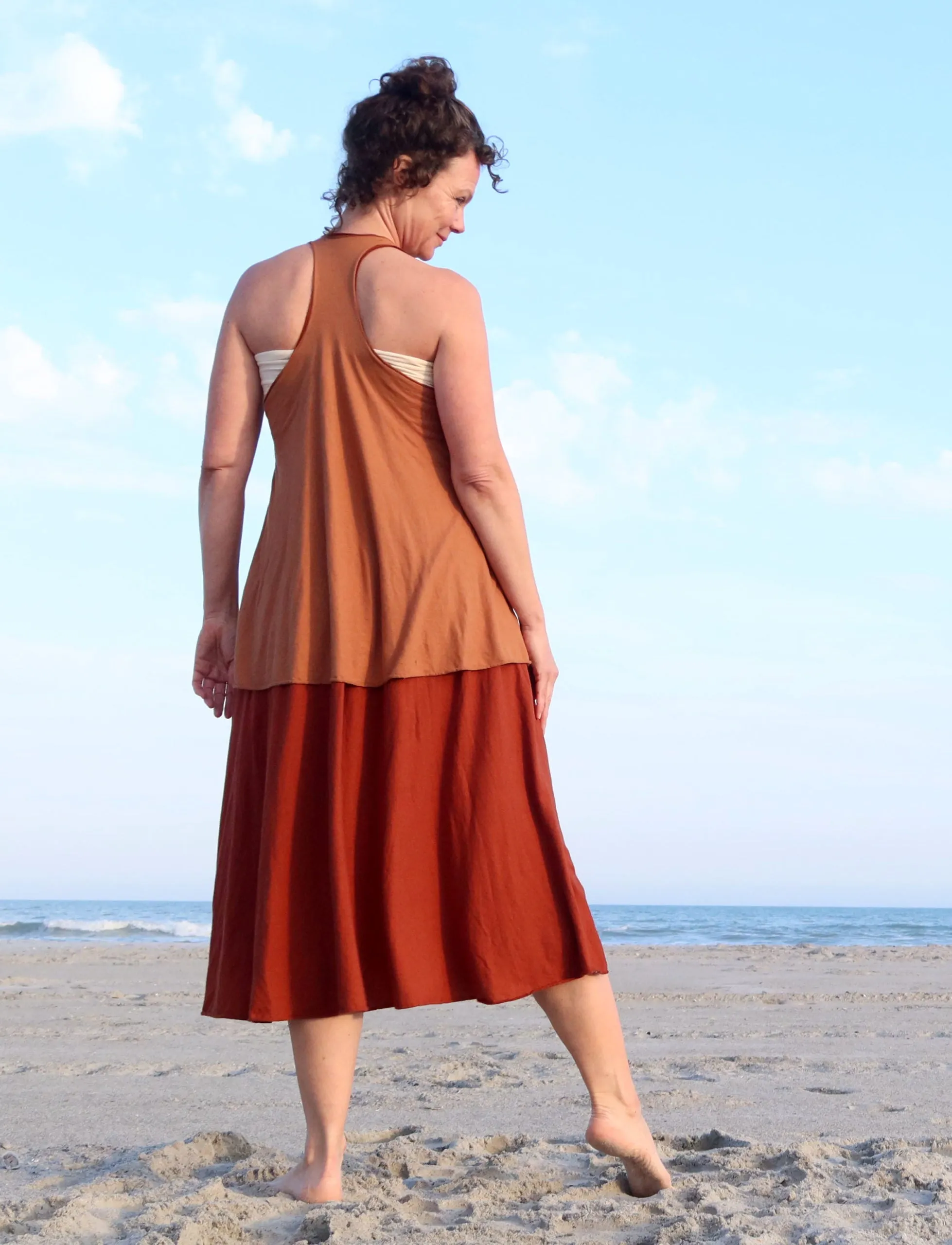 Racerback Tank Wanderer Below Knee Dress