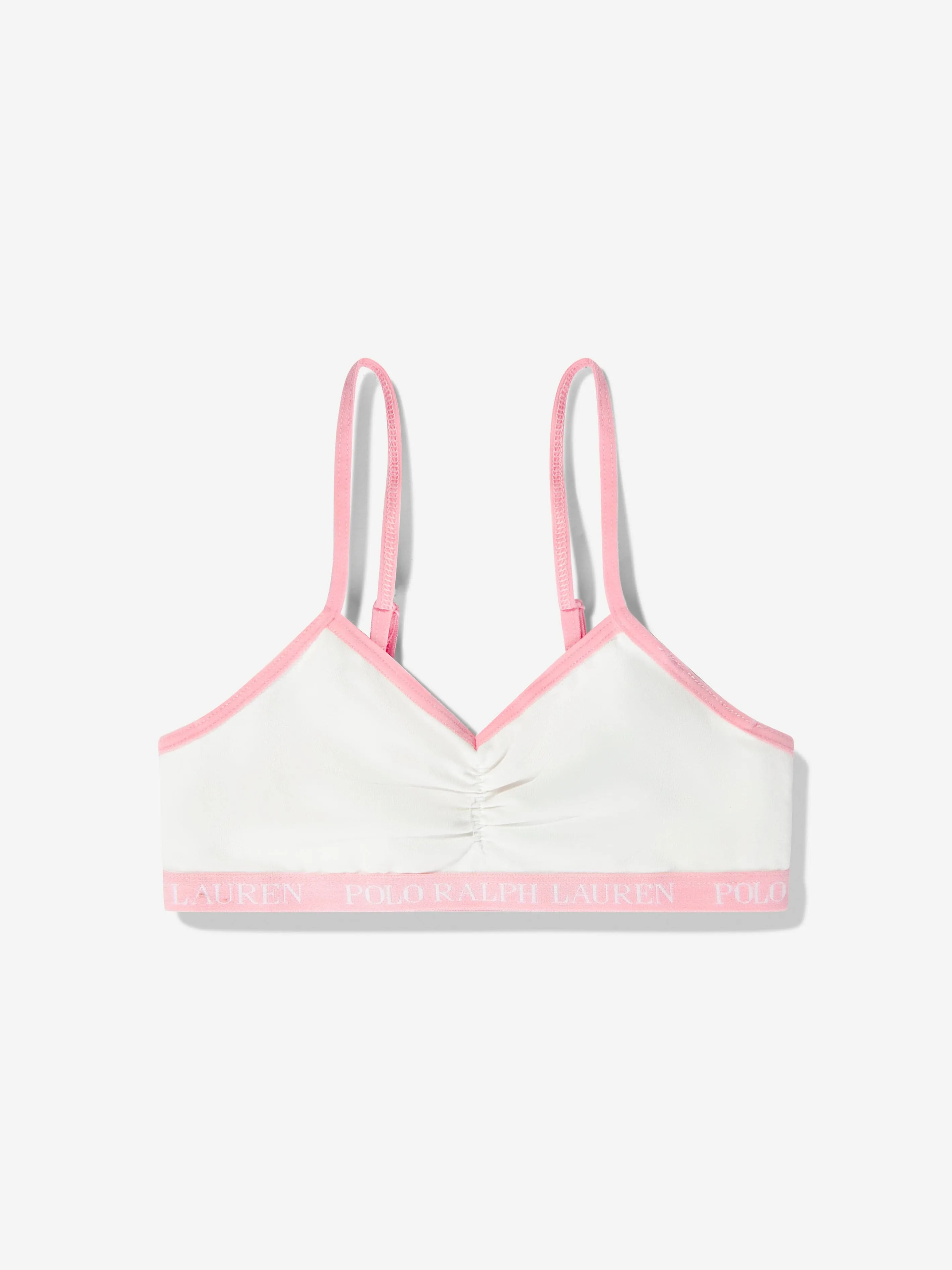Ralph Lauren Girls 2 Pack Bralette Set in Ivory