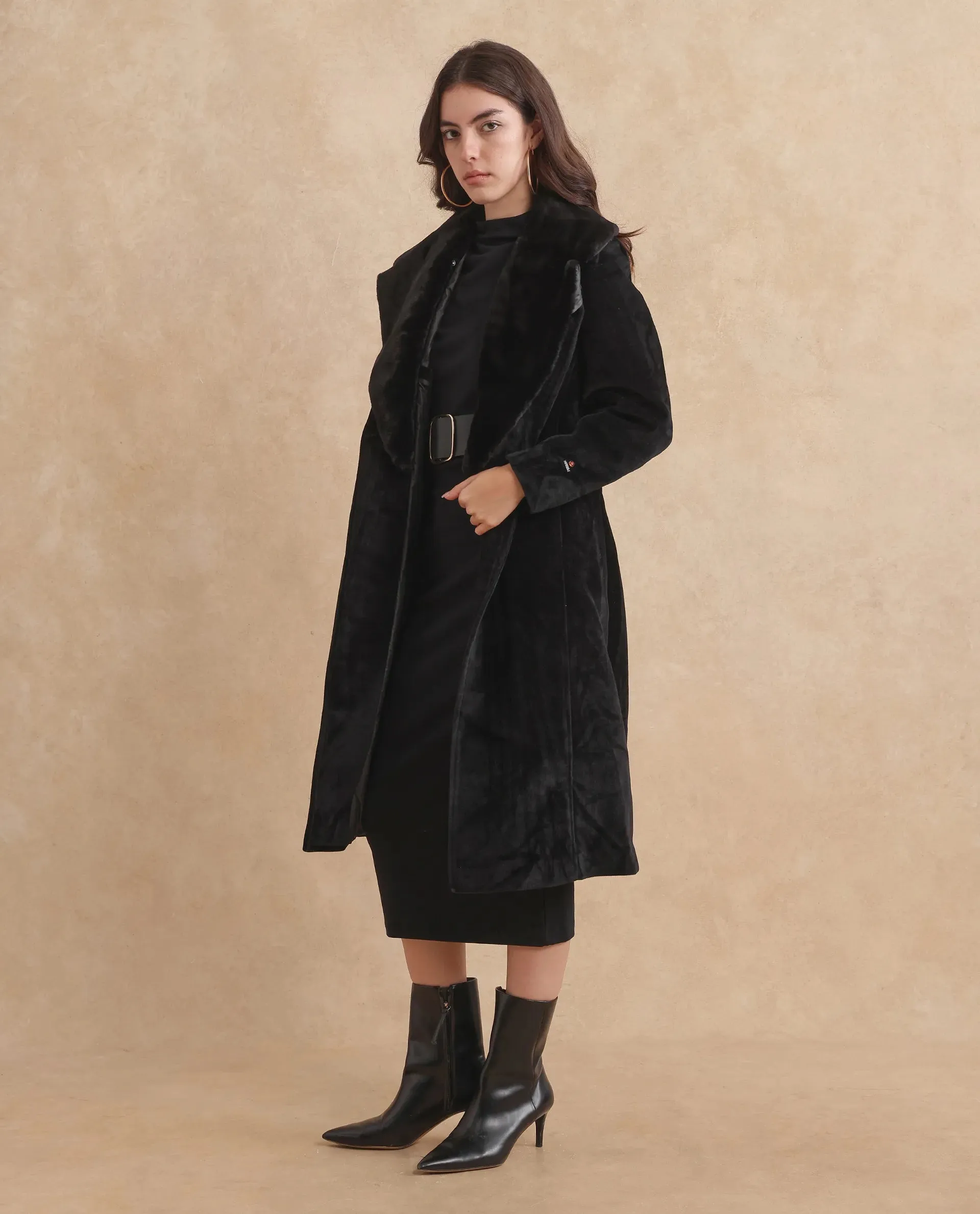 Rareism Women Teich 1 Black Plain Jacket