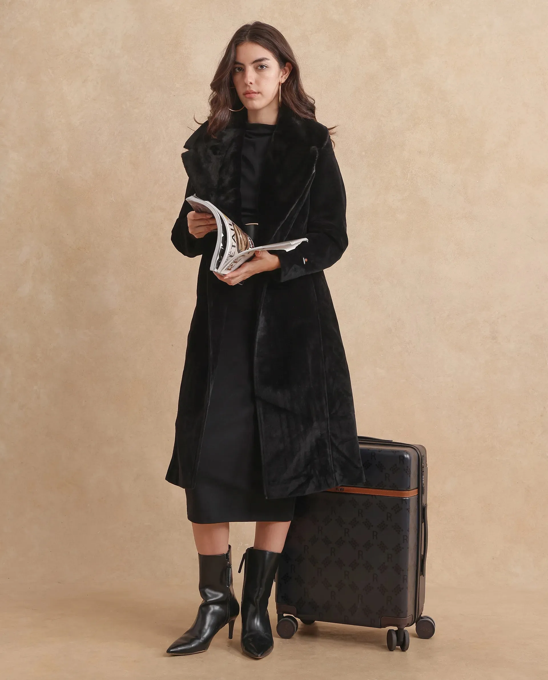 Rareism Women Teich 1 Black Plain Jacket