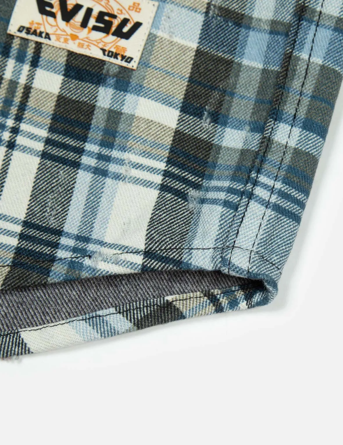Raw Edge Patchwork Loose Fit Shirt
