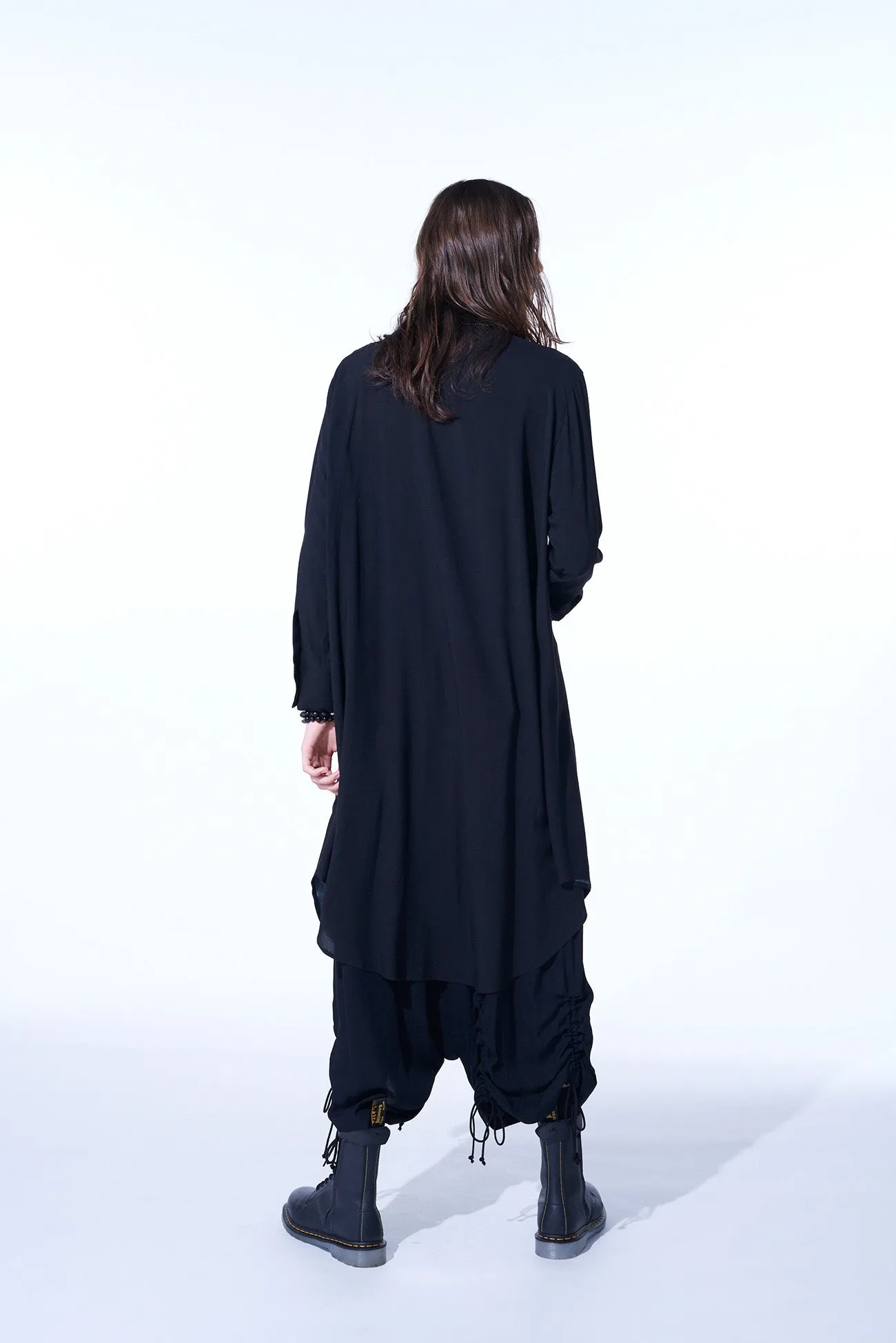 RAYON LOAN "ORCHID FLOWER"PRINTED LONG SHIRT