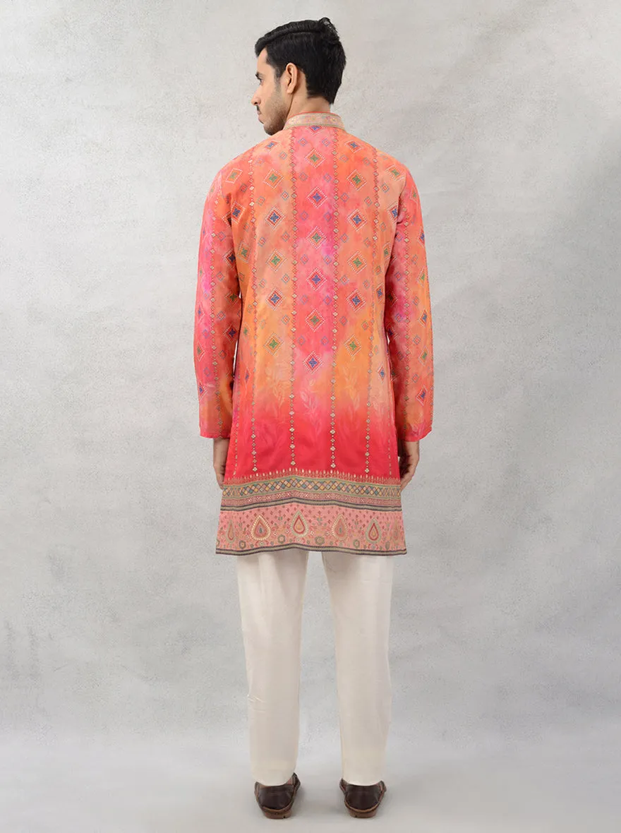 Red & Orange Kurta Pajama | TULA
