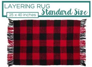 Red and Black Buffalo Check Rug
