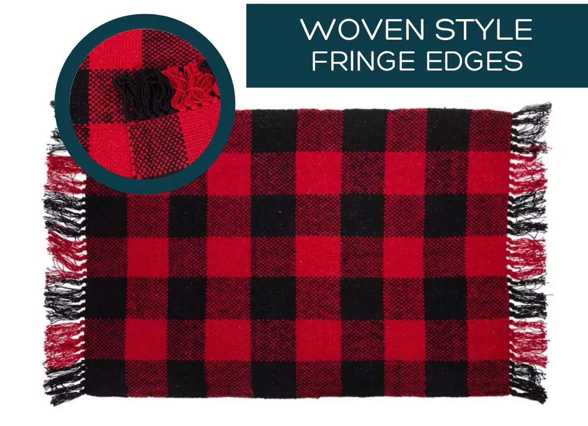 Red and Black Buffalo Check Rug