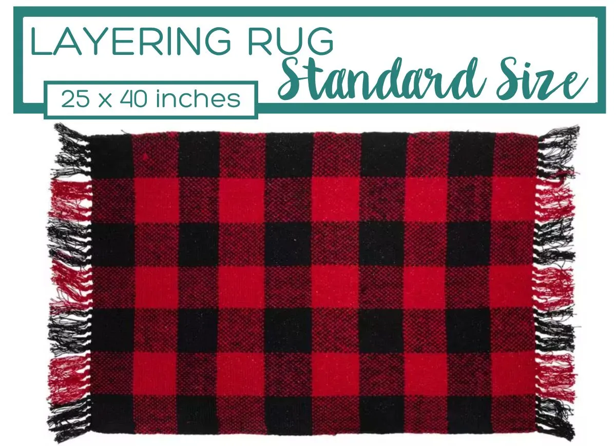 Red and Black Buffalo Check Rug
