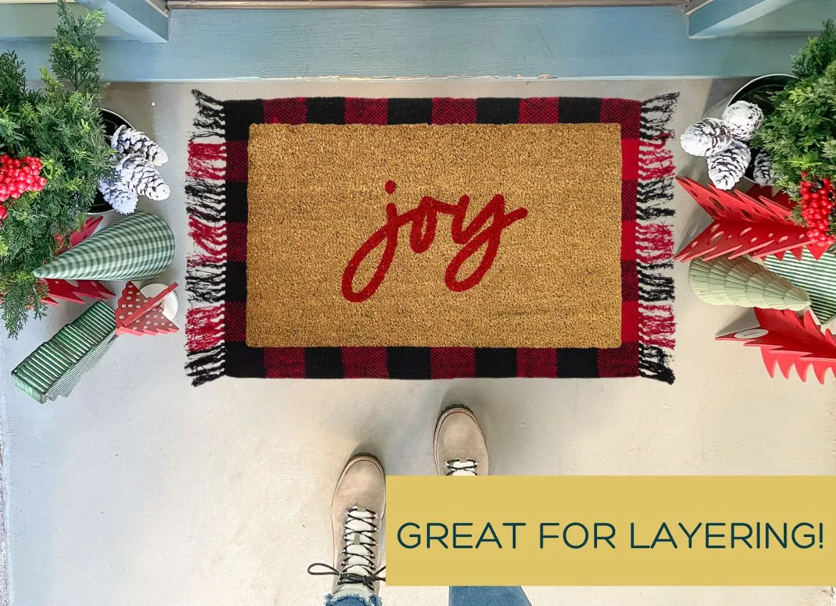 Red and Black Buffalo Check Rug